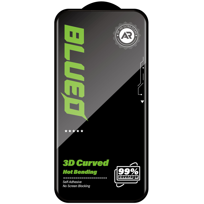 Захисне 3D скло Blueo Hot Bending AR для Apple iPhone 17 Pro Max / 16 Pro Max / 18 Pro Max (6.9") Чорний