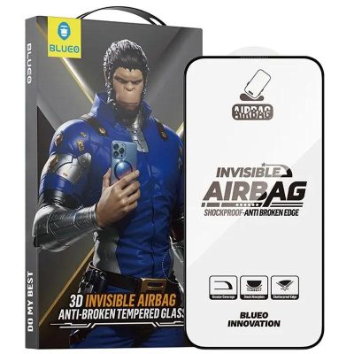 Захисне 3D скло Blueo Invisible Airbag для Apple iPhone 17 / 17 Pro / 16 Pro / 18 Pro (6.3") Чорний