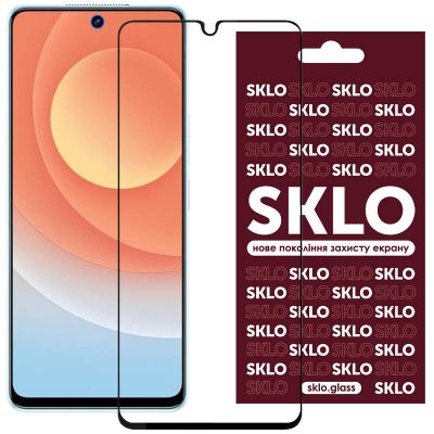 Захисне скло SKLO 3D для TECNO POP 5 Чорний