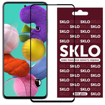 Захисне скло SKLO 3D для Samsung Galaxy A51 / M31s Чорний