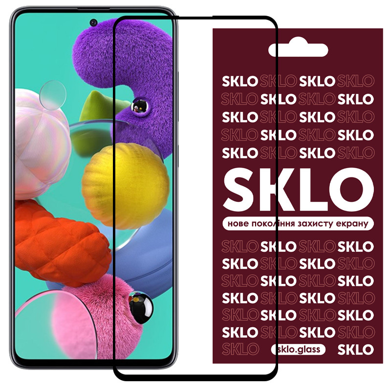Захисне скло SKLO 3D для Samsung Galaxy A51 / M31s Чорний