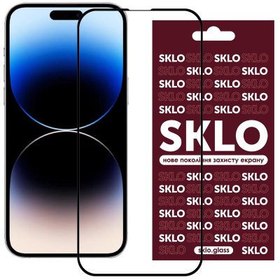Захисне скло SKLO 3D для Apple iPhone 15 Plus / 16 Plus (6.7") Чорний