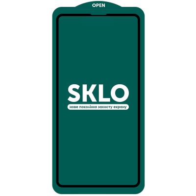 Захисне скло SKLO 5D (тех.пак) для Apple iPhone 15 / 16 (6.1") Чорний