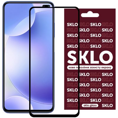 Захисне скло SKLO 3D для Xiaomi K30 / Poco X3 / X3 NFC / X3 Pro / Mi 10T/ Mi 10T Pro Чорний