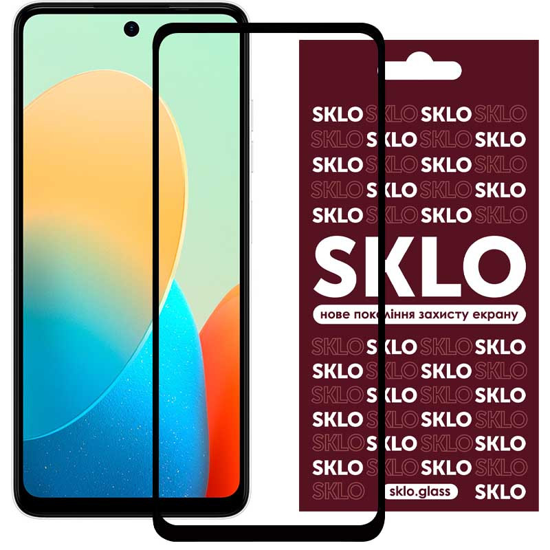 Захисне скло SKLO 3D для TECNO Spark 20C / Spark Go 2024 / Spark 20 Чорний