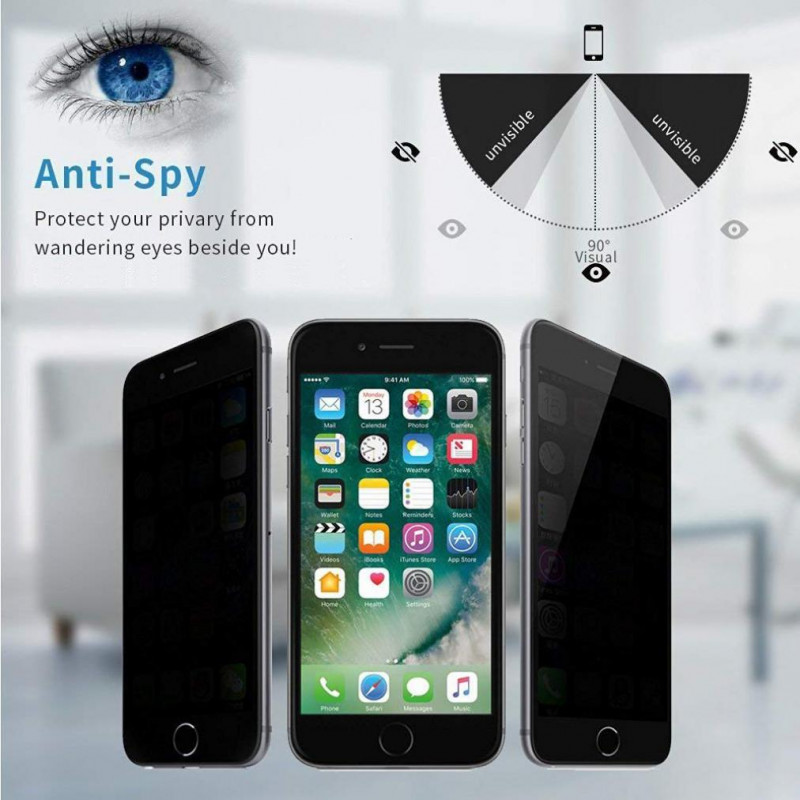 Захисне скло Privacy 5D (тех.пак) для Apple iPhone 11 Pro / X / XS (5.8") Чорний