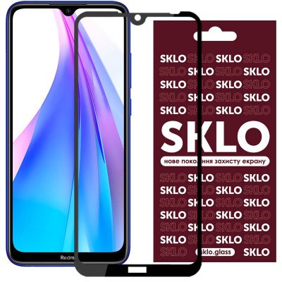 Захисне скло SKLO 3D для Xiaomi Redmi Note 8T Чорний