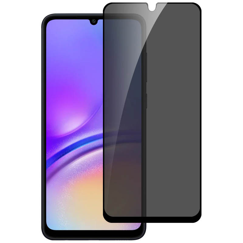 Захисне скло Privacy 5D (тех.пак) для Samsung Galaxy A06 / A07 / A07s / A08 Чорний