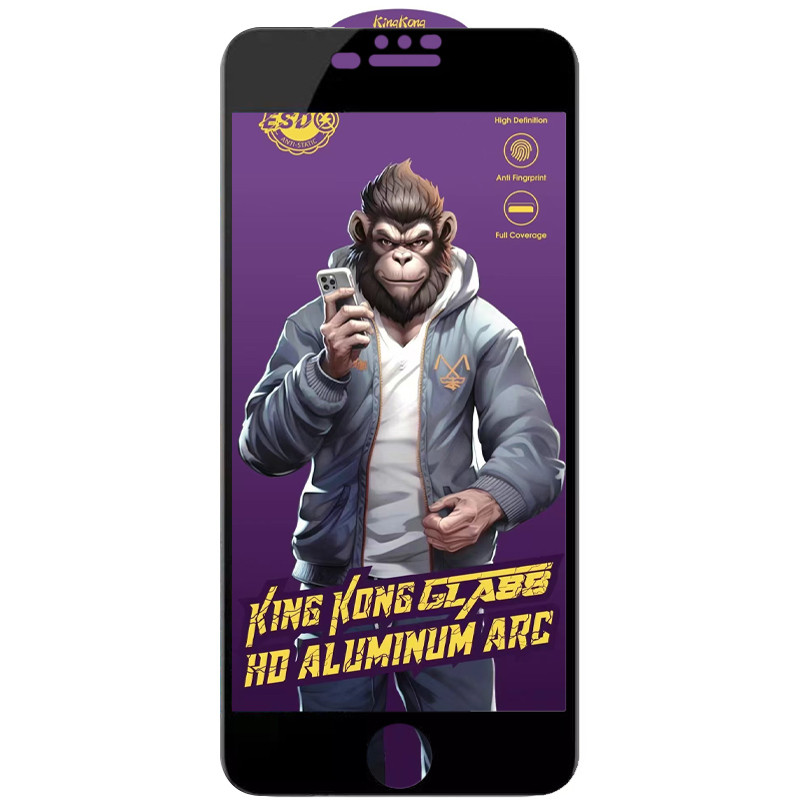Захисне скло 5D Anti-static Purple (тех.пак) для Apple iPhone 7 plus / 8 plus (5.5")