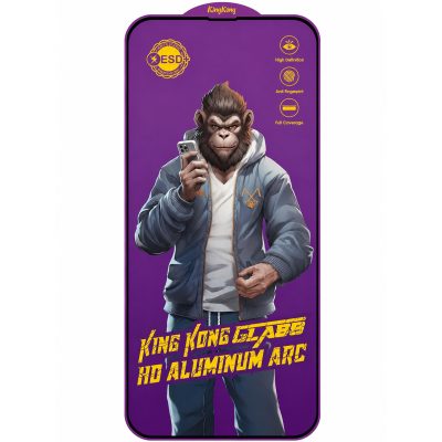 Захисне скло 5D Anti-static Purple (тех.пак) для Apple iPhone 13 Pro Max / 14 Plus (6.7") Чорний