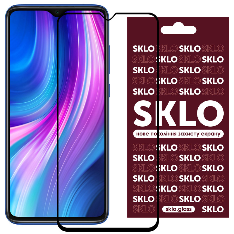 Захисне скло SKLO 3D для Xiaomi Redmi 9 А / 9C / 10 А / Redmi A1 / A1 + / A2 / A2 + Чорний