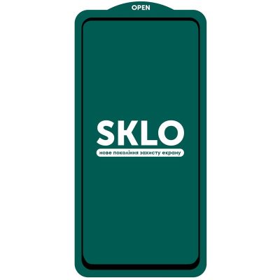 Захисне скло SKLO 5D (тех.пак) для Samsung Galaxy A07 / A07s / A06 / A08 Чорний
