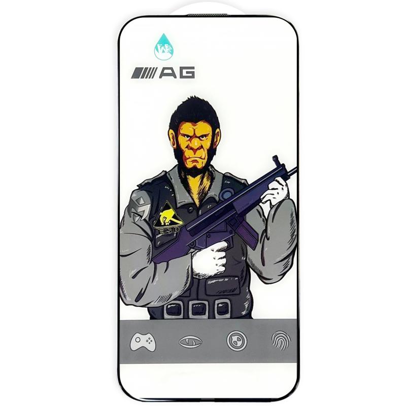 Захисне скло 5D Anti-static Matte (тех.пак) для Apple iPhone 17 / 16 Pro (6.3") Чорний