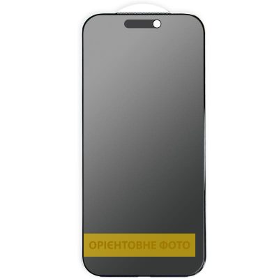 Захисне скло Privacy 5D Matte (тех.пак) для Apple iPhone 17 Pro (6.3") Чорний