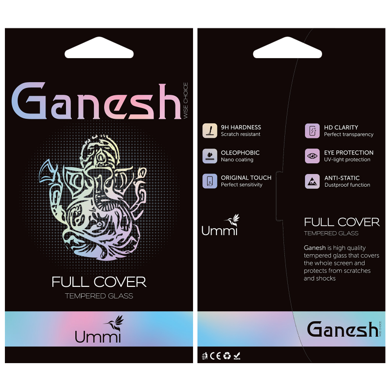 Захисне скло Ganesh (Full Cover) для Samsung Galaxy S25 / S24 Чорний