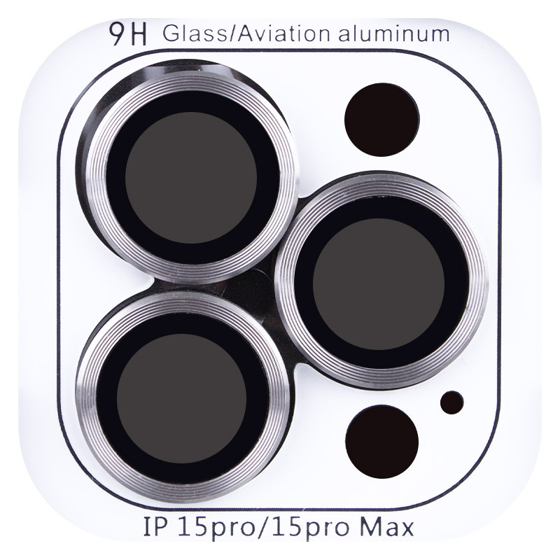 Захисне скло Metal Classic на камеру (у упак.) для Apple iPhone 15 Pro (6.1") / 15 Pro Max (6.7")