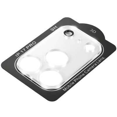 Захисне скло на камеру Full Block (тех.пак) для Apple iPhone 18 Pro Max (6.9") Прозорий