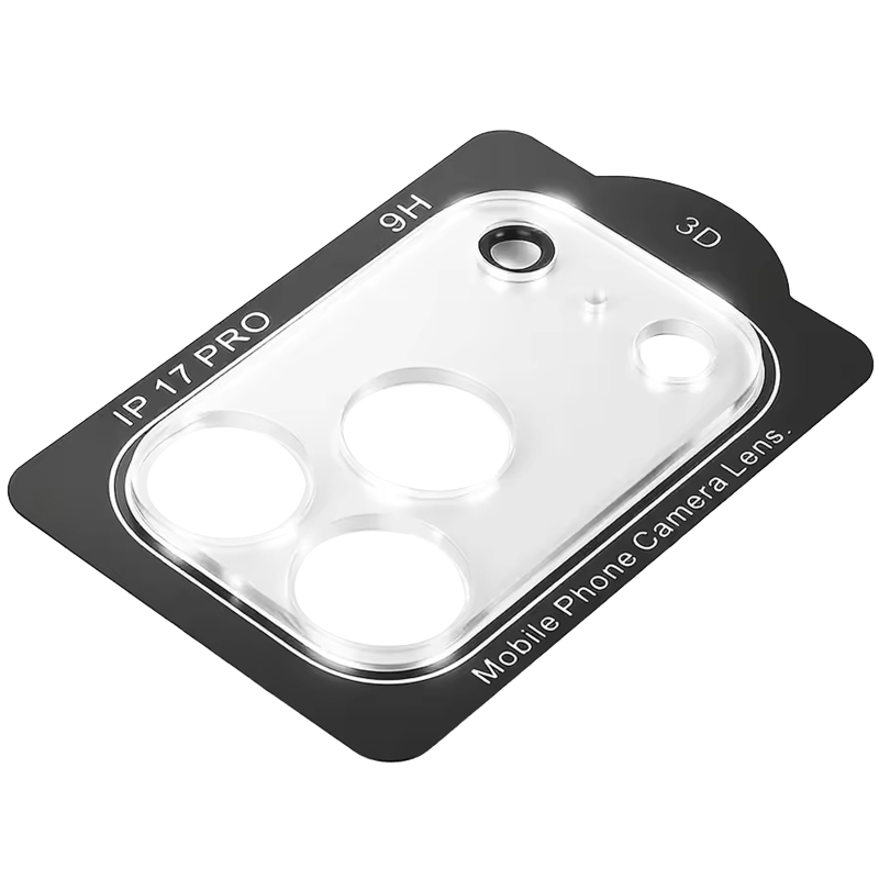 Захисне скло на камеру Full Block (тех.пак) для Apple iPhone 18 Pro (6.3") Прозорий