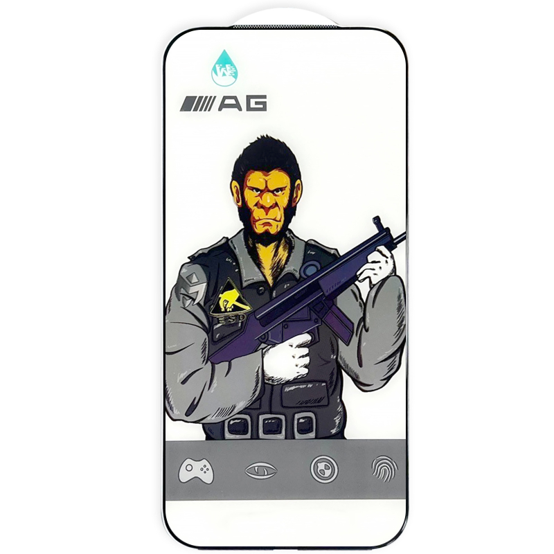 Захисне скло 5D Anti-static Matte (тех.пак) для Apple iPhone 18 Pro (6.3") Чорний