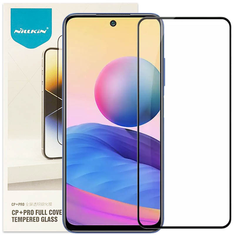 Захисне скло Nillkin (CP + PRO) для Xiaomi Redmi Note 10 Pro / Poco M5 / Redmi Note 11E/Redmi 10 5G Чорний