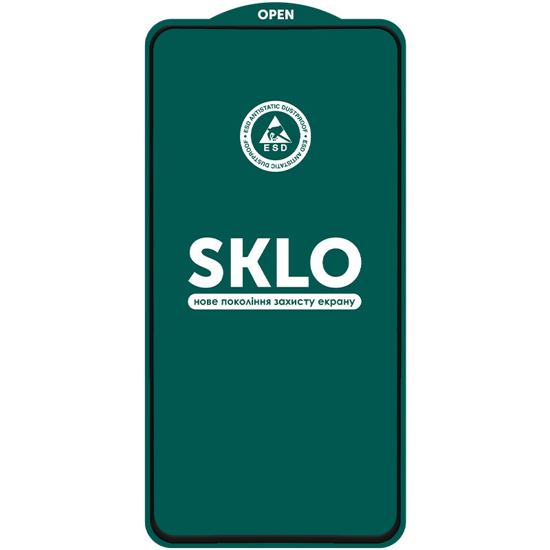 Захисне скло SKLO 5D (тех.пак) для Xiaomi Redmi Note 14 4G/5G / Poco M7 Pro 5G Чорний