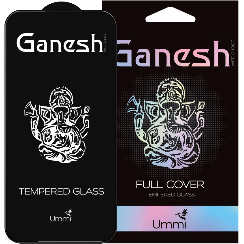 Захисне скло Ganesh (Full Cover) для Apple iPhone 13 / 13 Pro / 14 / 16e / 17e (6.1") Чорний