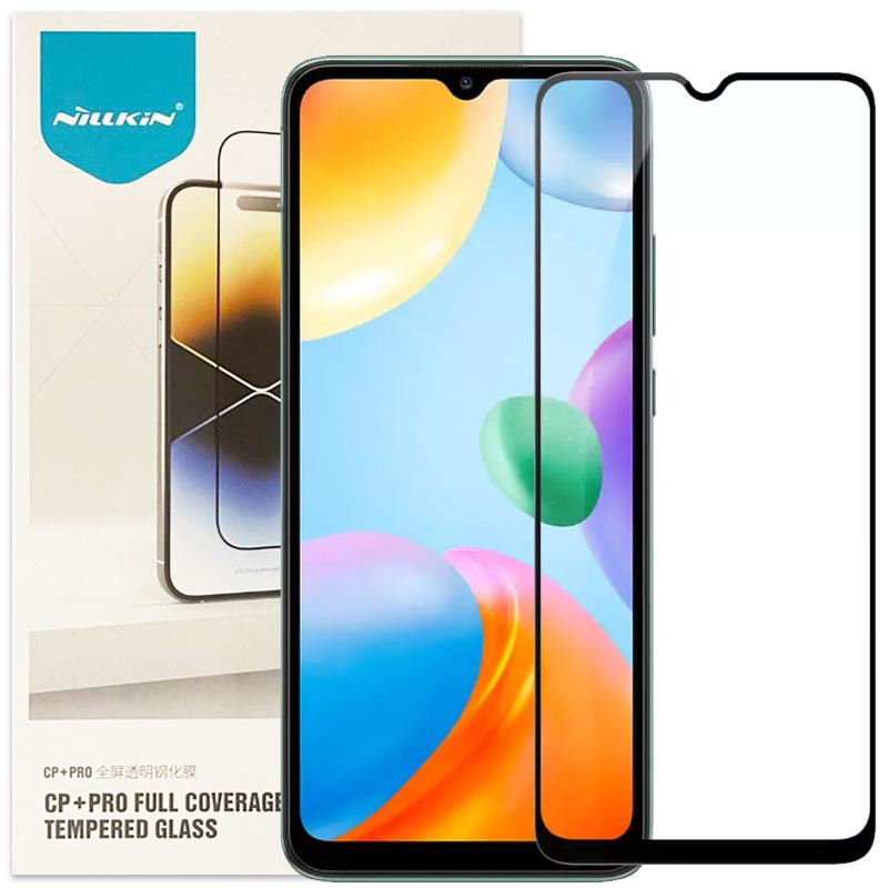Захисне скло Nillkin (CP + PRO) для Xiaomi Redmi 10C / 12C / A3 / A3x / Poco C40 / C61 Чорний