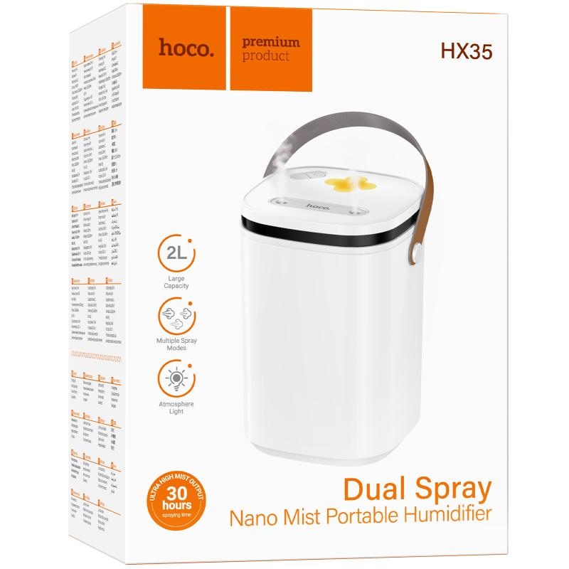 Зволожувач повітря Hoco HX35 Mist 2L double spray White