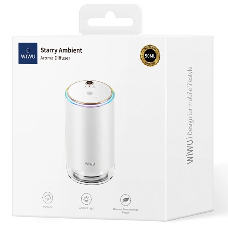 Зволожувач повітря WIWU Wi-AR003 Starry Ambient з арома-диффузором White