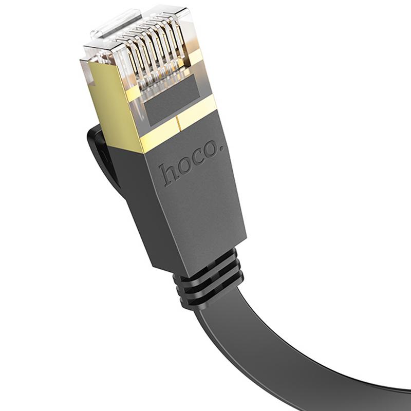 Кабель (патч-корд) Hoco US07 Level Pro copper gigabit ethernet (1 м) Black