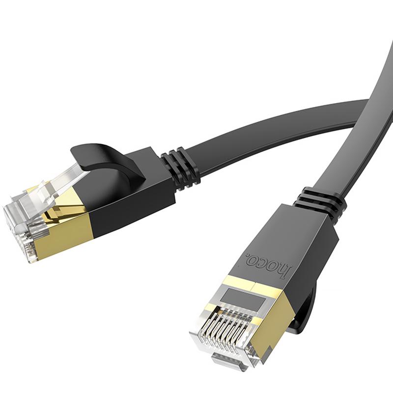Кабель (патч-корд) Hoco US07 Level Pro copper gigabit ethernet (1 м) Black