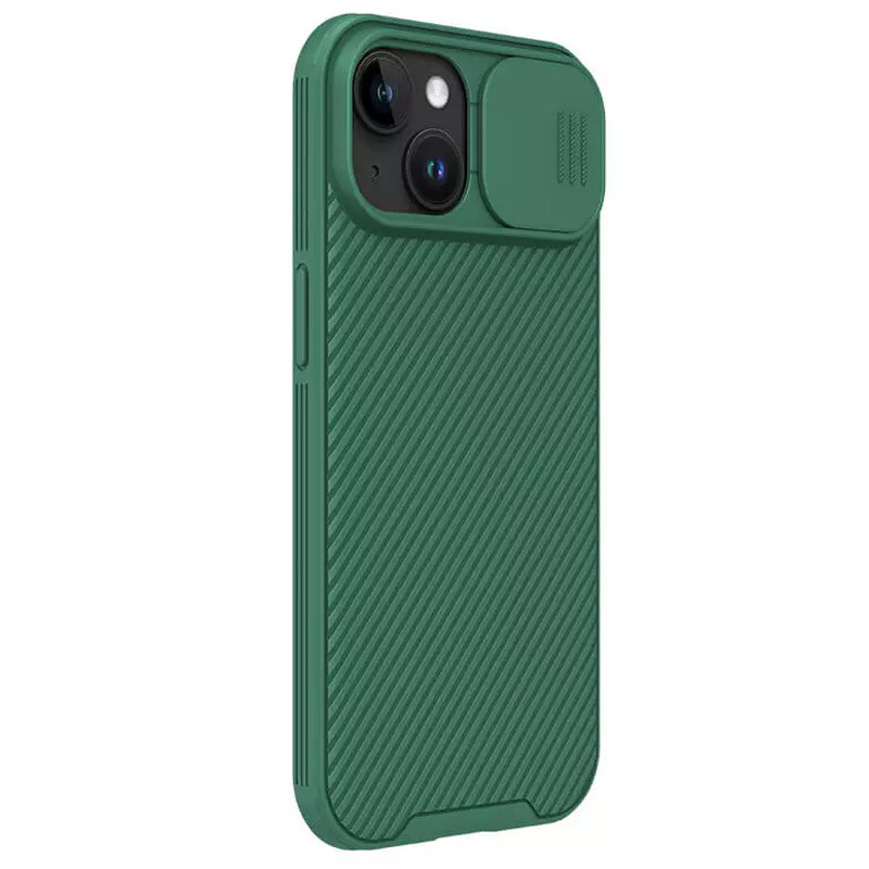 Карбонова накладка Nillkin CamShield Pro для Apple iPhone 15 (6.1") Deep Green