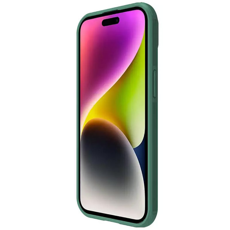 Карбонова накладка Nillkin CamShield Pro для Apple iPhone 15 (6.1") Deep Green