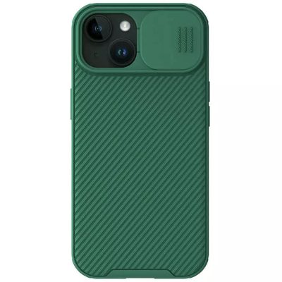 Карбонова накладка Nillkin CamShield Pro Magnetic для Apple iPhone 15 (6.1") Deep Green