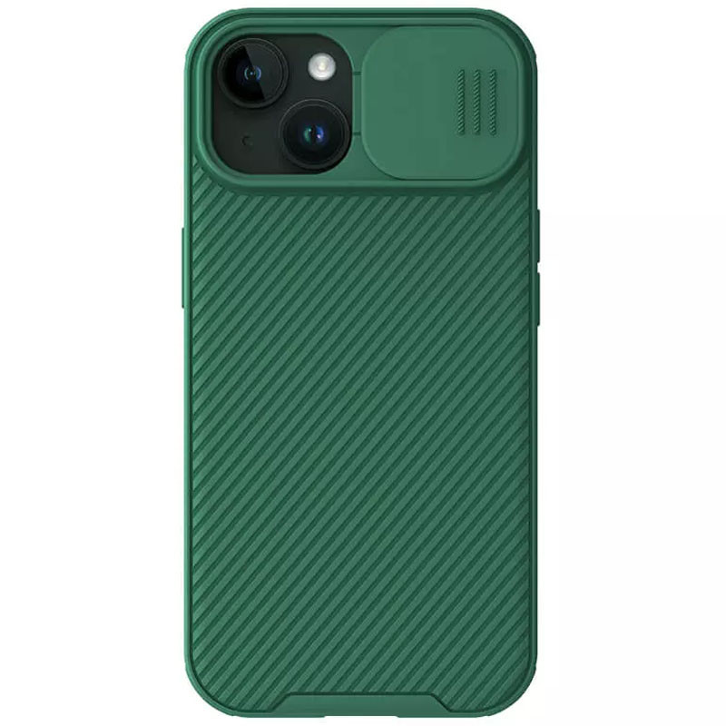 Карбонова накладка Nillkin CamShield Pro для Apple iPhone 15 (6.1") Deep Green