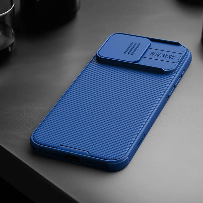 Карбонова накладка Nillkin CamShield Pro для Apple iPhone 15 Pro Max (6.7") Blue