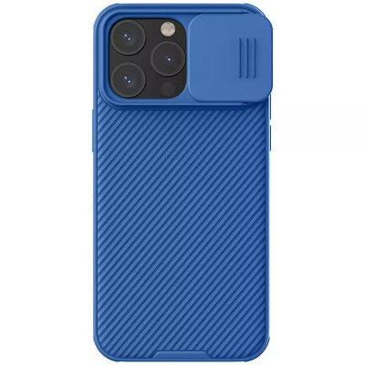 Карбонова накладка Nillkin CamShield Pro для Apple iPhone 15 Pro Max (6.7") Blue