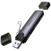 Картридер Hoco HB56 Victory 5in1 Type-C/USB2.0 to SD/TF3.0 + USB 2.0 Metal gray