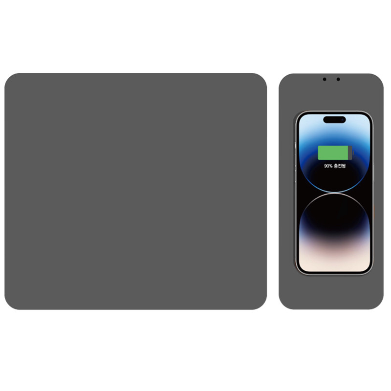 Килимок для мишки STAND JD-S83 з Бездротовий зарядний пристрій 15W (300*220*7mm) Black