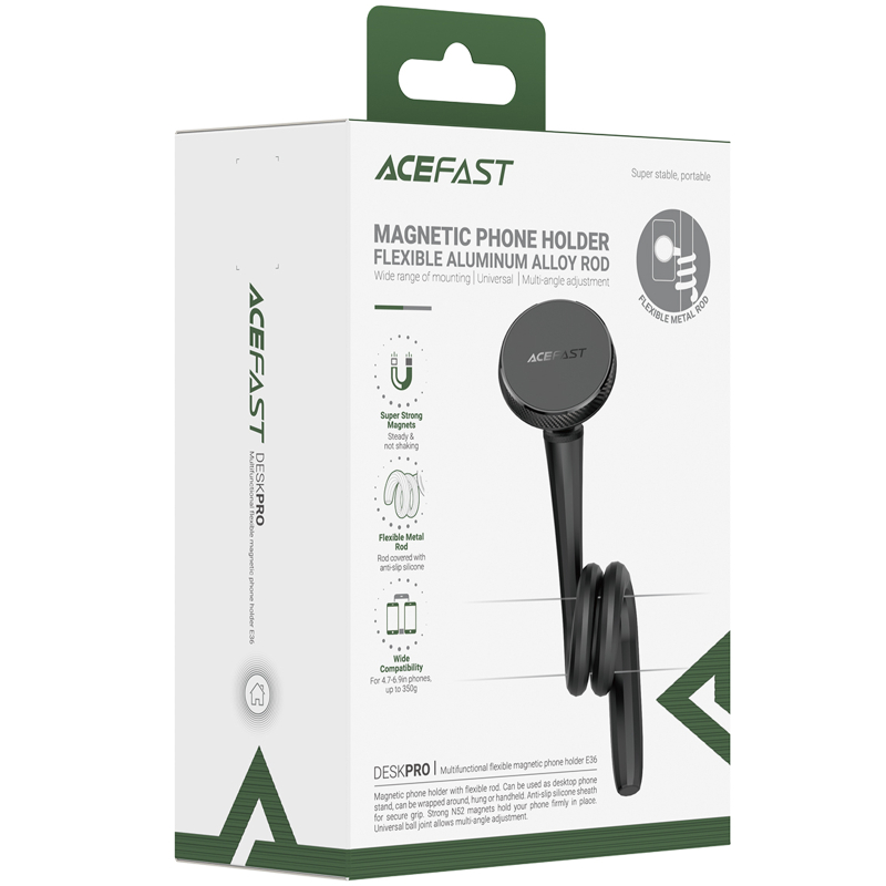 Магнітний тримач для телефону Acefast E36 flexible Black