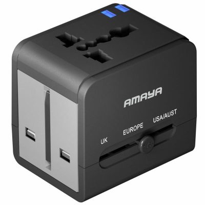 Мережевий універсальний перехідник Amaya X10W 10W + 1×USB-A / 1×USB-C Black