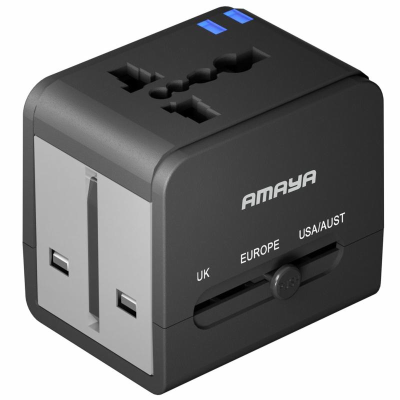 Мережевий універсальний перехідник Amaya X10W 10W + 1×USB-A / 1×USB-C Black