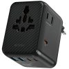 Мережевий універсальний перехідник WIWU UA010 Warrior GaN 45W + 2USB-A/3C Black