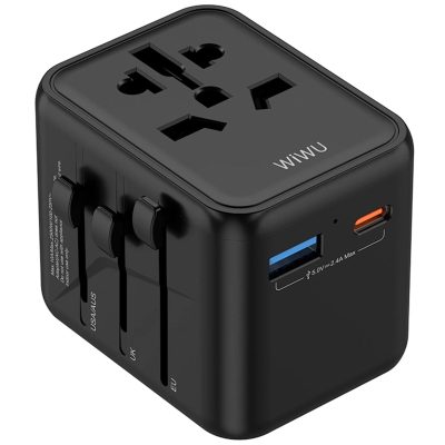Мережевий універсальний перехідник WIWU UA012 Warrior 12W + 1×USB-A / 1×USB-C Black