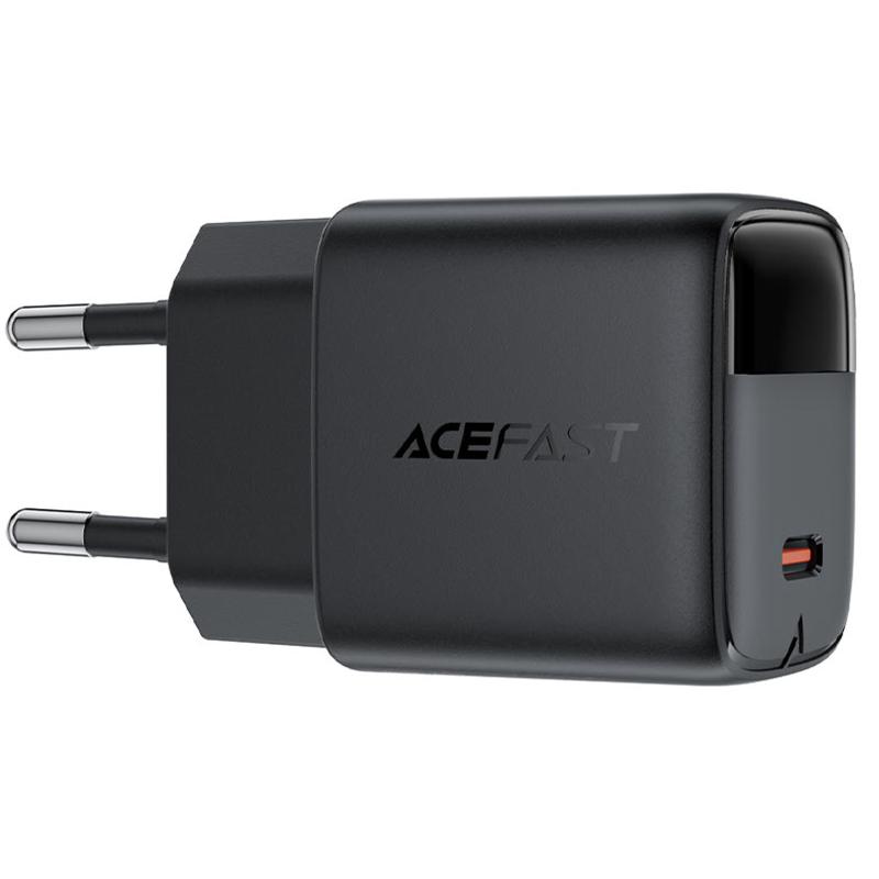 Мережевий зарядний пристрій Acefast A113 PD 20W GaN (1×USB-C) Black