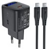 МЗП Acefast A113 PD20W GaN (1USB-C) + кабель Type-C to Type-C Black