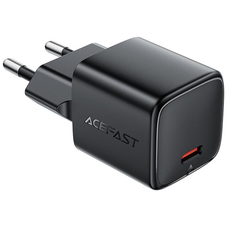 Мережевий зарядний пристрій Acefast A118 PD 30W GaN (1×USB-C) Black