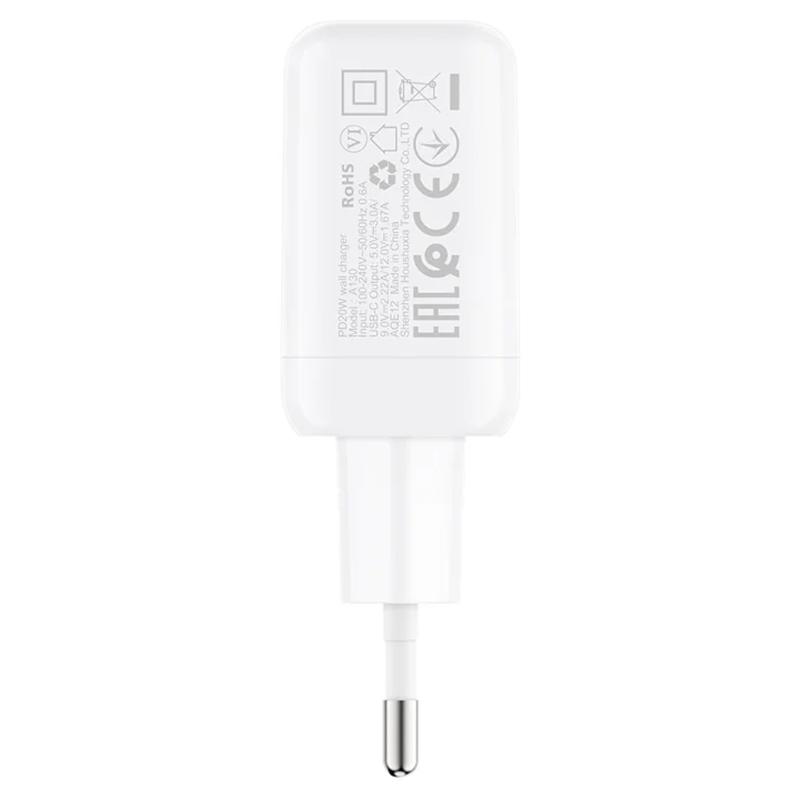 Мережевий зарядний пристрій Acefast A130 PD 20W (1×USB-C) White