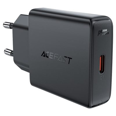 Мережевий зарядний пристрій Acefast A65 PD 20W GaN (USB-C) Black
