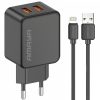 МЗП Amaya E110L 2.4A (2USB-A) + кабель USB to Lightning Black
